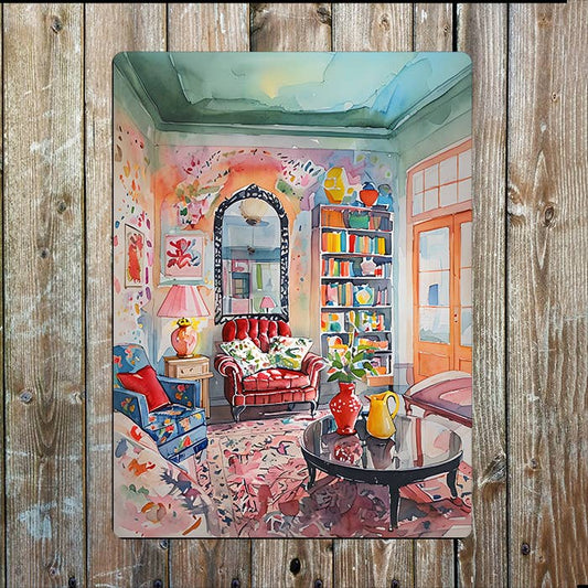 Vibrant Interior Decor | Watercolour | Metal Sign Plaque
