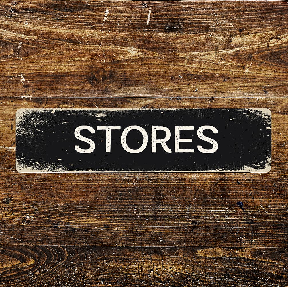 Stores Sign Metal Long Sign Plaque
