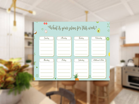 Weekly Planner Dry Wipe Whiteboard To Do List Notes