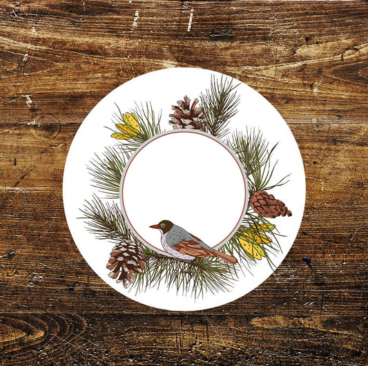 Christmas Thanksgiving Wreath Holidays Circle Metal Sign