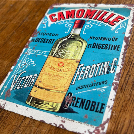 Camomile liqueur Victor Drink bottle | Metal Sign Plaque
