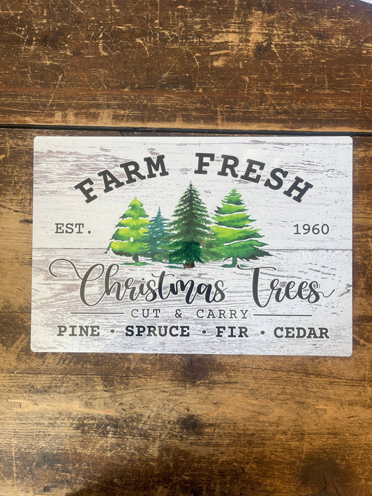 Christmas Tree Farm Fresh Wall | Metal Sign Plaque