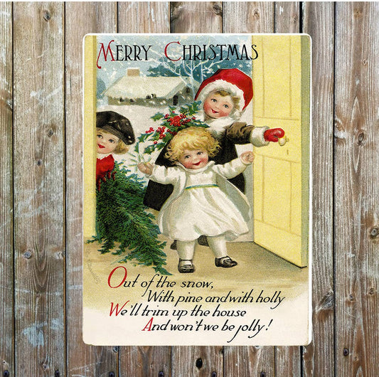 Merry Christmas vintage | Metal Sign Plaque