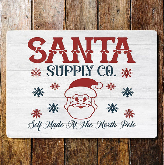 Christmas Fun Santa Notice Art | Metal Sign Plaque