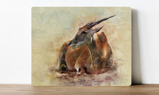 Antelope Watercolour Wild Animal | Metal Sign Plaque