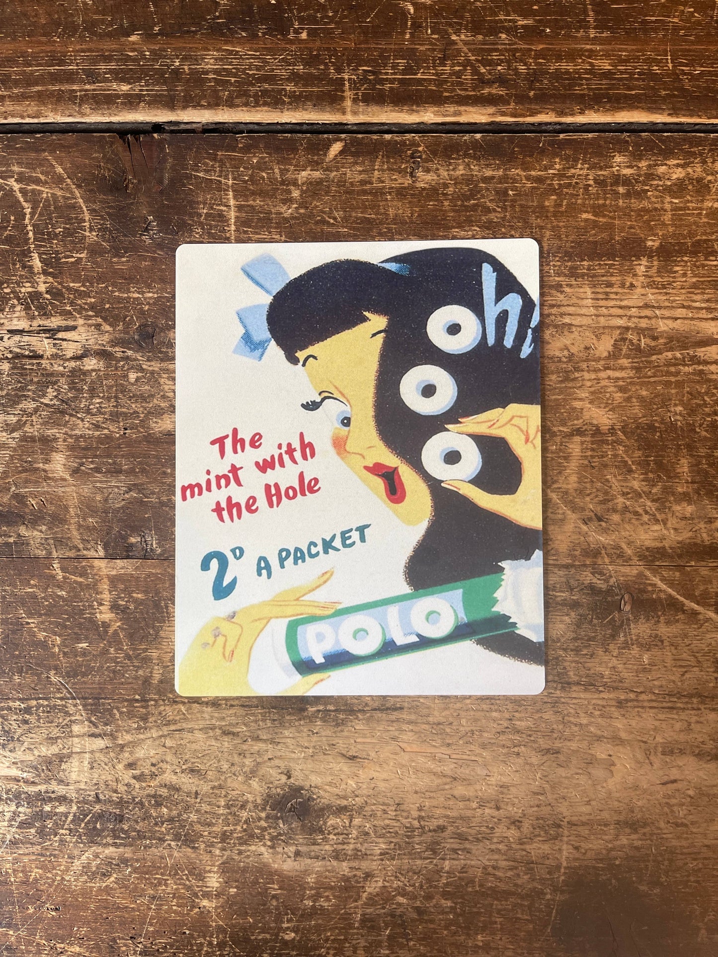 Polo The mint with a Hole Metal Advertising Wall Sign