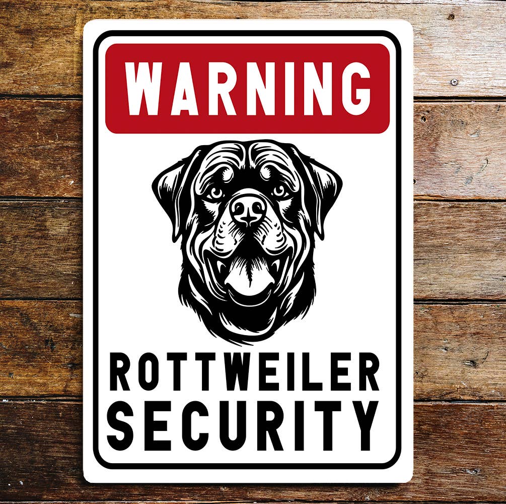 Warning Notice Rottweiler Security | Metal Sign Plaque