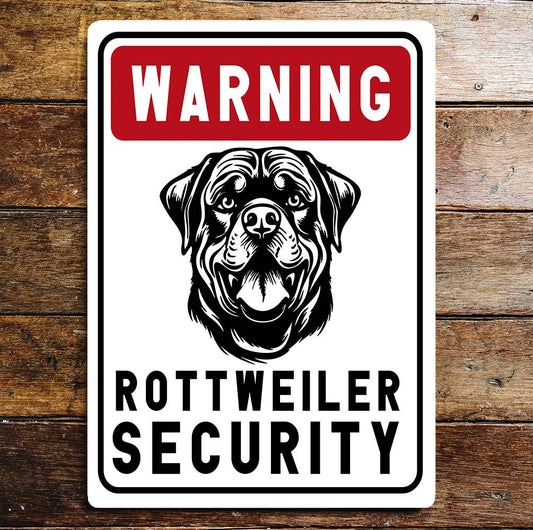 Warning Notice Rottweiler Security | Metal Sign Plaque