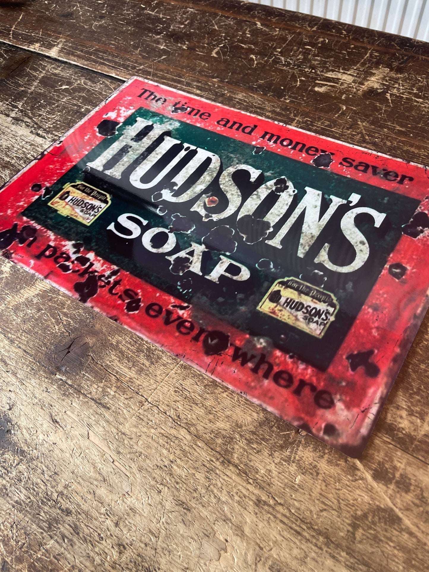 Hudson Soap | Metal Advertising Wall Sign