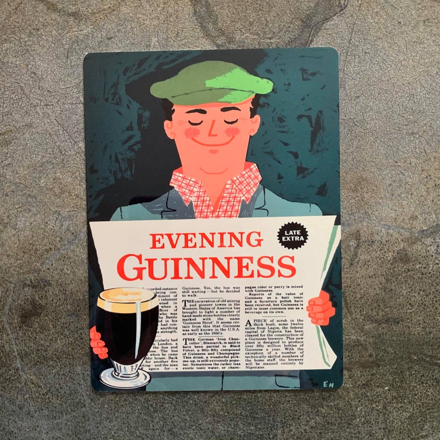Evening Guinness | Metal Advertising Wall Sign