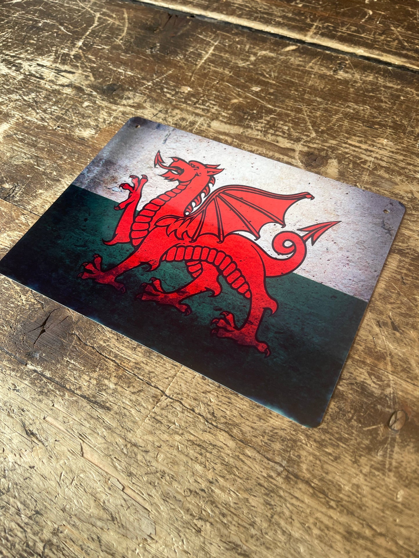 Welsh Flag Wales Dragon | Metal Travel Wall Sign