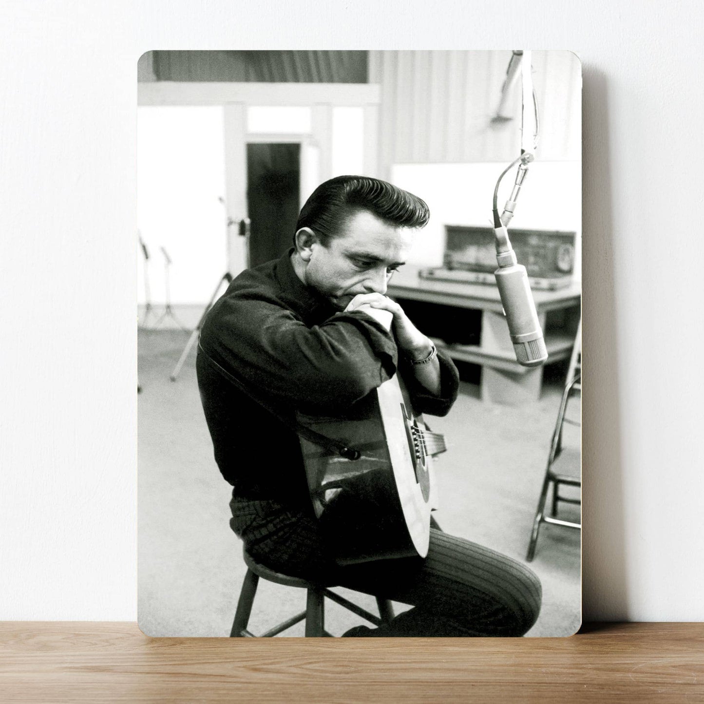 Johnny Cash Black and White | Metal Sign Plaque