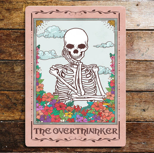 The Overthinker Tarot Spiritual Art Metal Sign Plaque