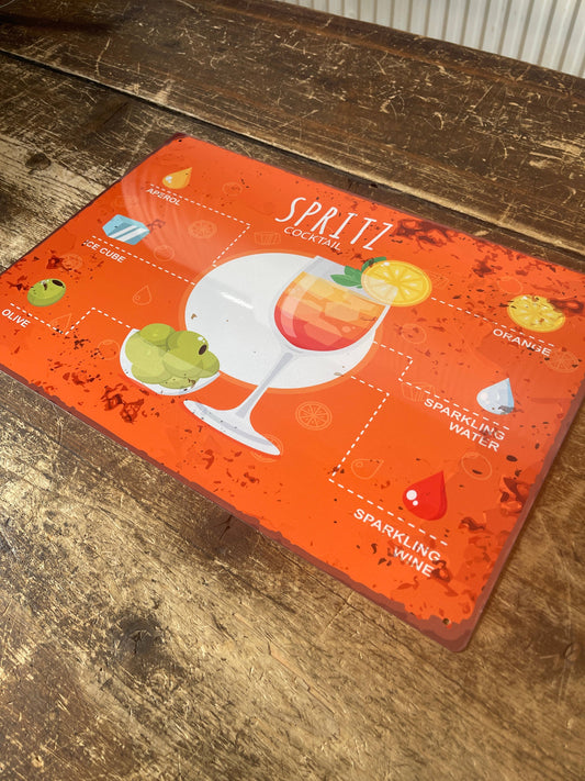 how to aperol spritz Drink Orange | Metal Sign Plaque