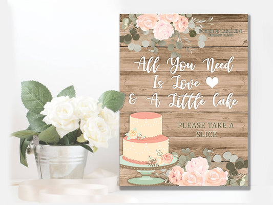 Wedding All You Need Is Cake | Metal Wall Sign