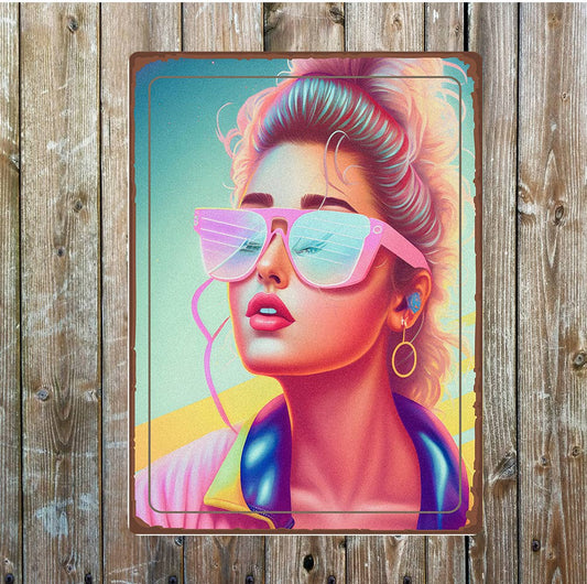 Pop art shades Metal Sign Plaque