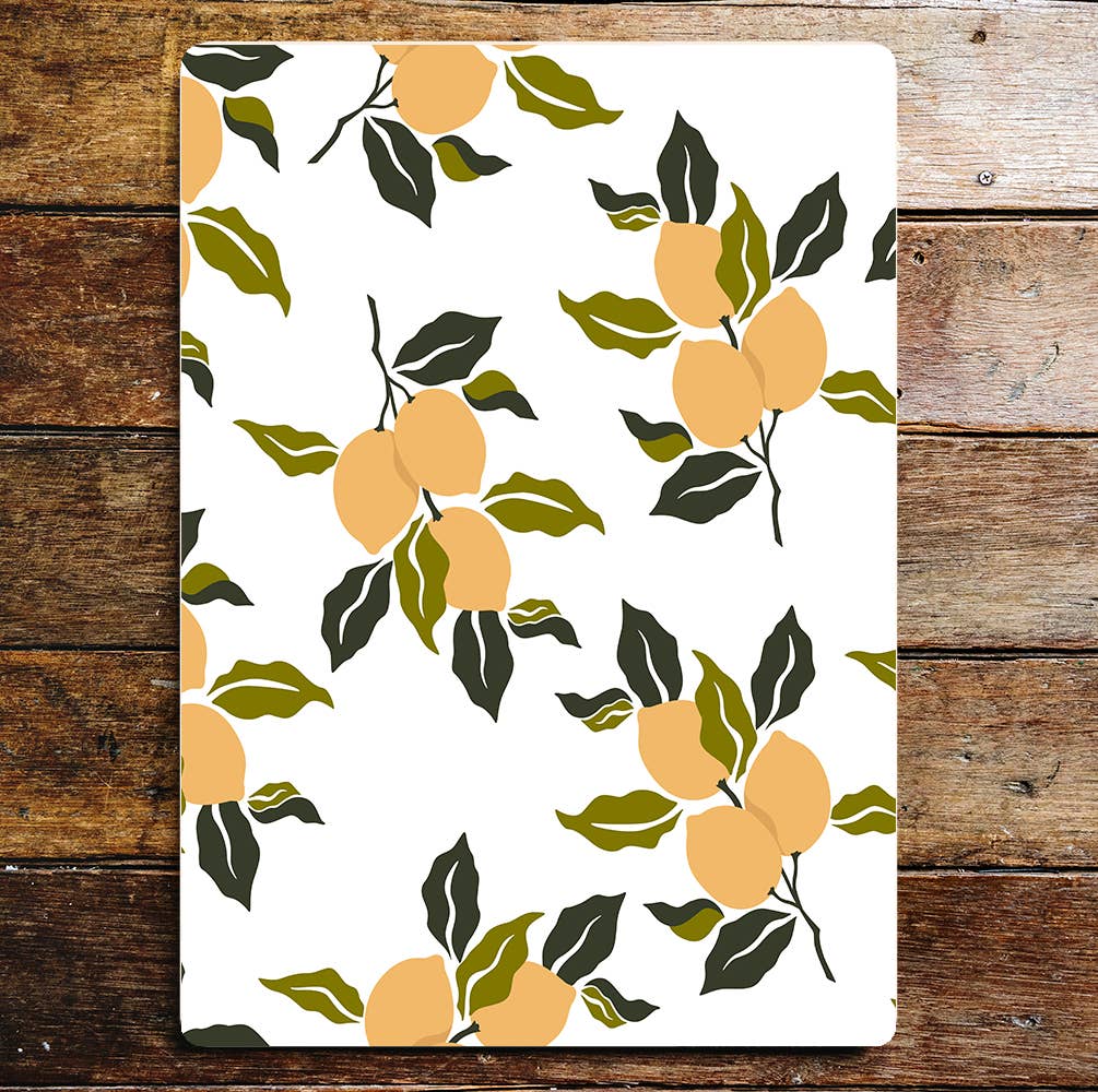 Lemon pattern Kitchen Sign | Metal Wall Sign Plaque
