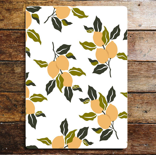 Lemon pattern Kitchen Sign | Metal Wall Sign Plaque