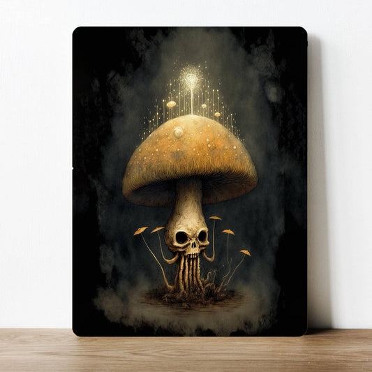 Gothic Mushroom Dark Fantasy | Metal Sign Plaque