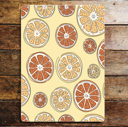 70's style Orange slices kitchen | Metal Wall Sign