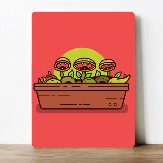 Venus Fly Trap Cartoon | Metal Sign Plaque