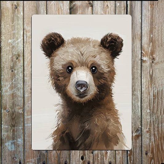 Brown Bear | Farm Farmhouse | Metal Sign Plaque