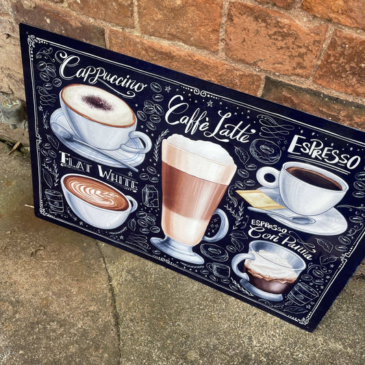 Fresh Roast Coffee Menu 1 | Metal Vintage Wall Sign