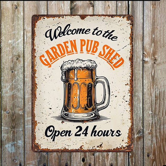 Garden Pub Shed | Father's Day | Metal Sign Plaque