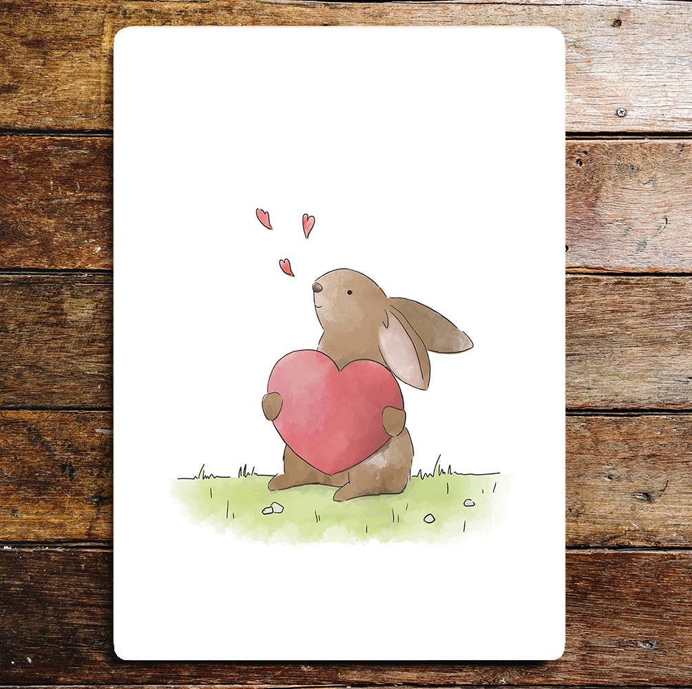 Love Bunny rabbit lifestyle | Metal Sign Plaque