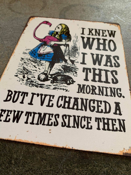 Alice in wonderland i've changed | Metal Sign