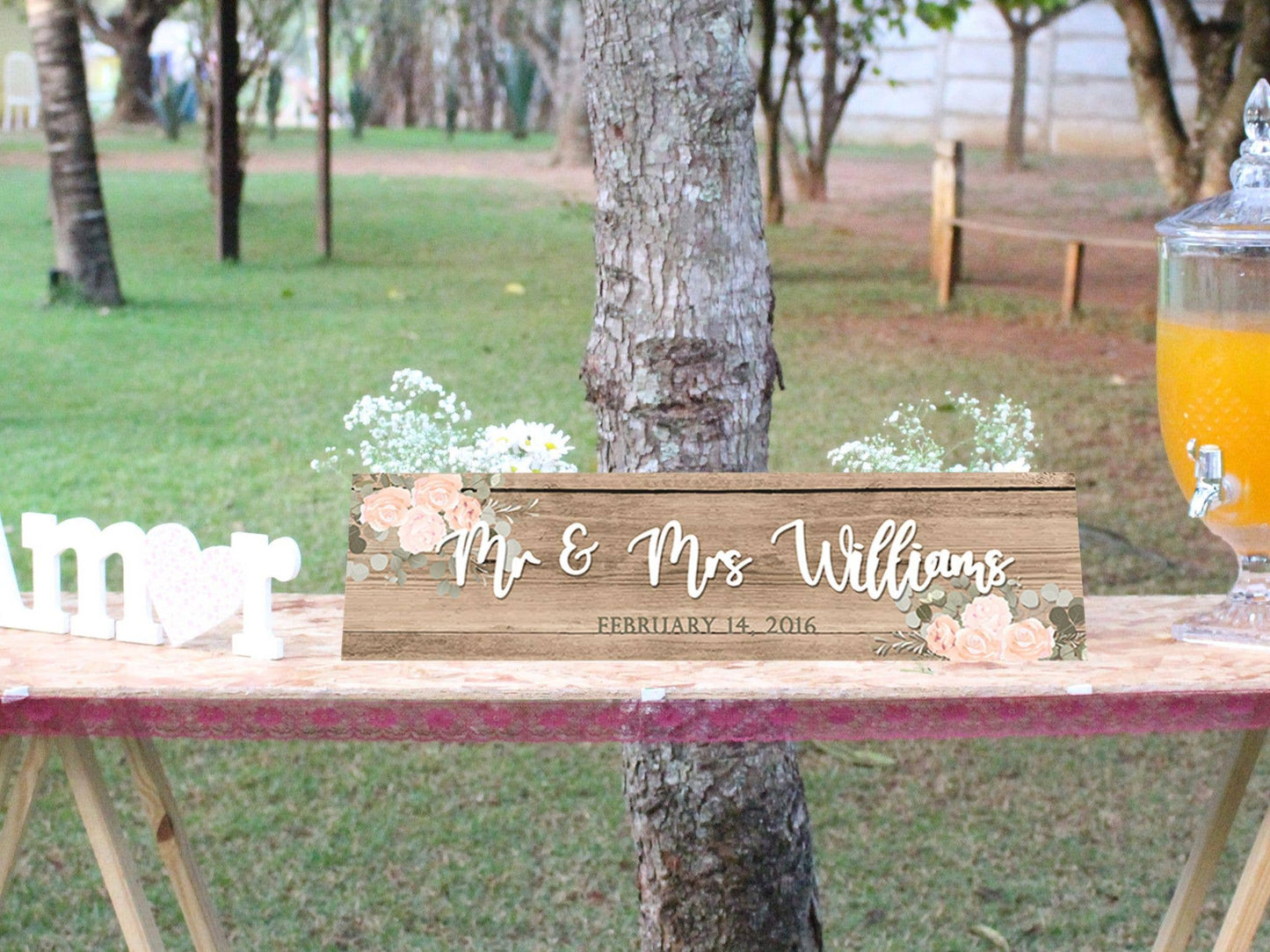 Wedding Top Table - Metal Wall Sign