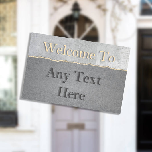 Welcome To Personalised Slate Style | Metal Wall Sign