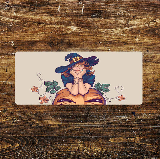 Witch Pumpkin Face Halloween - | Metal Sign