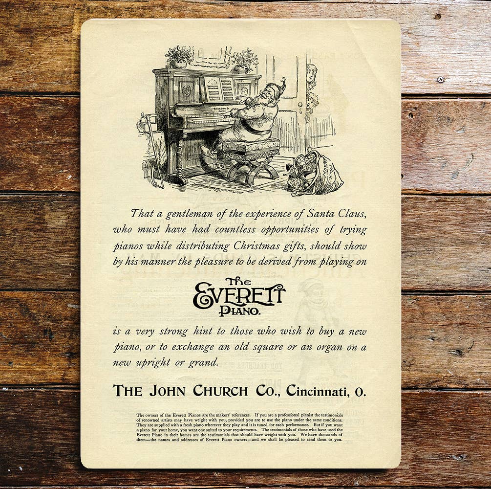 Santa Father Christmas Poem Metal Wall Sign