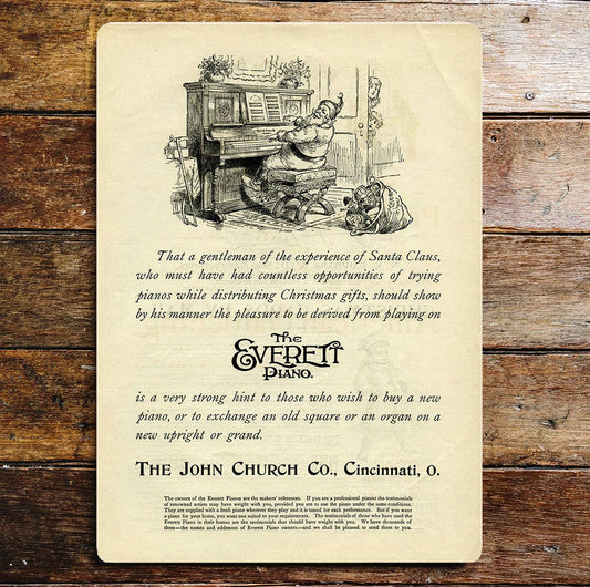 Santa Father Christmas Poem Metal Wall Sign