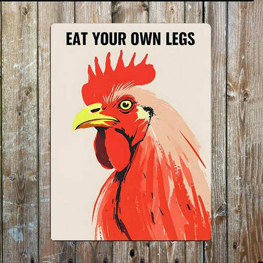 Eat Your Own Legs | Kitchen Farmhouse | Metal Sign Plaque