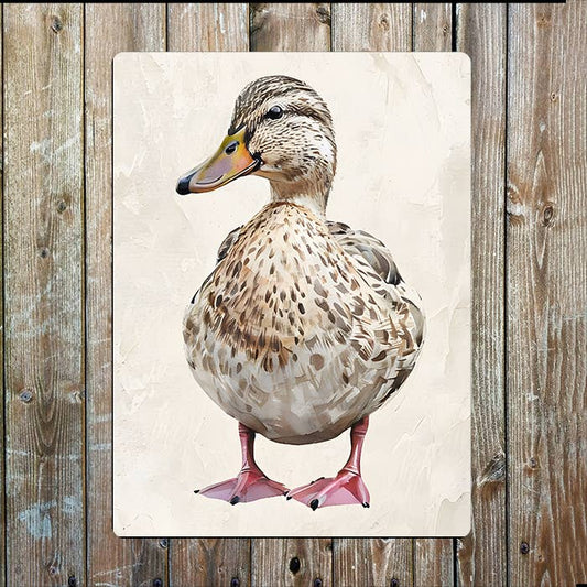 Brown Duck | Farm Farmhouse | Metal Sign Plaque