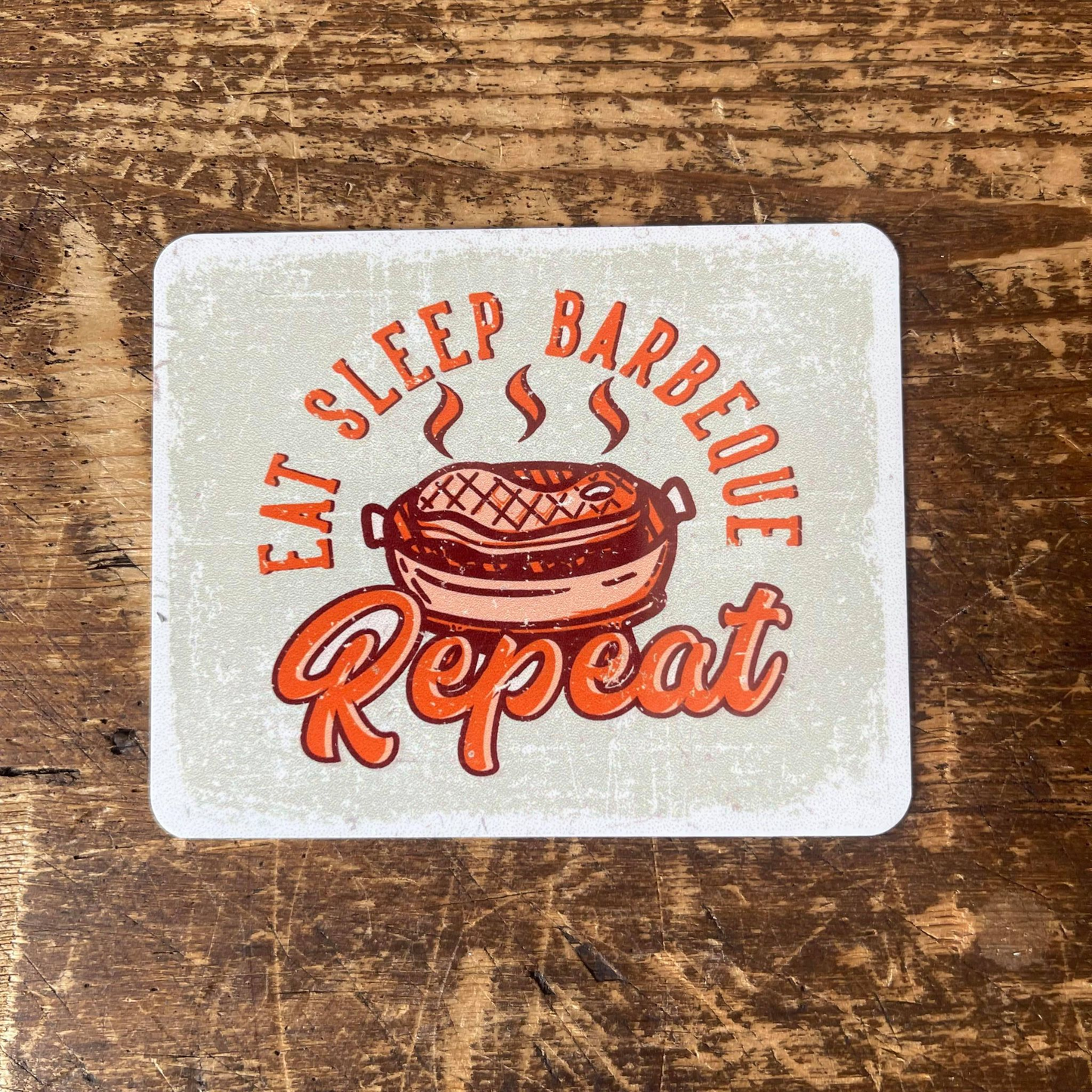 Eat Sleep Barbeque Repeat BBQ Tin Sign | Metal Sign Plaque