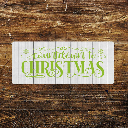 Countdown to CHRISTMAS Notice Green | Metal Sign