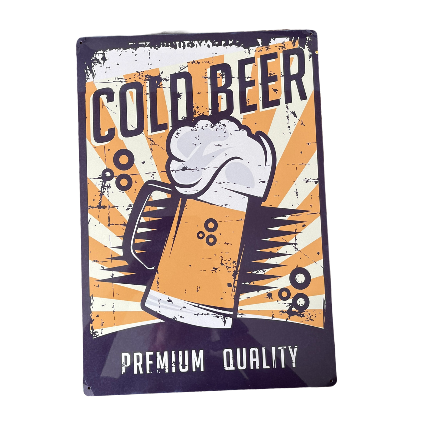 Cold Beer | Metal Sign Pub Bar Plaque