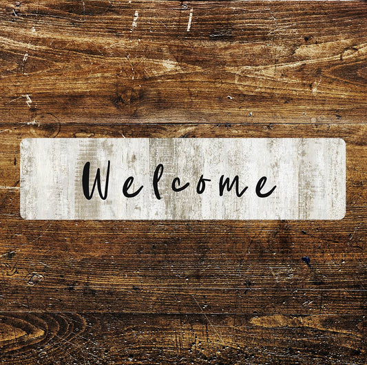 Welcome Home Sign Metal Long Sign Plaque
