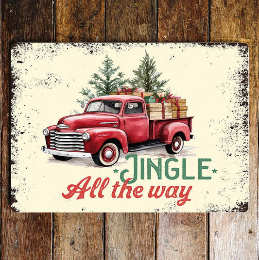 Jingle all the Way Christmas | Metal Sign Plaque