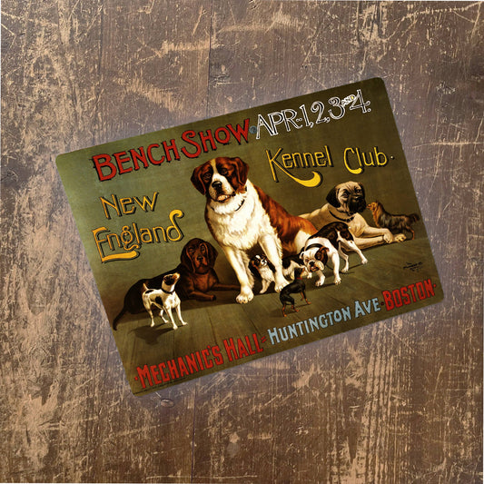 Dogs Kennel Bench show | Metal Animal Wall Sign