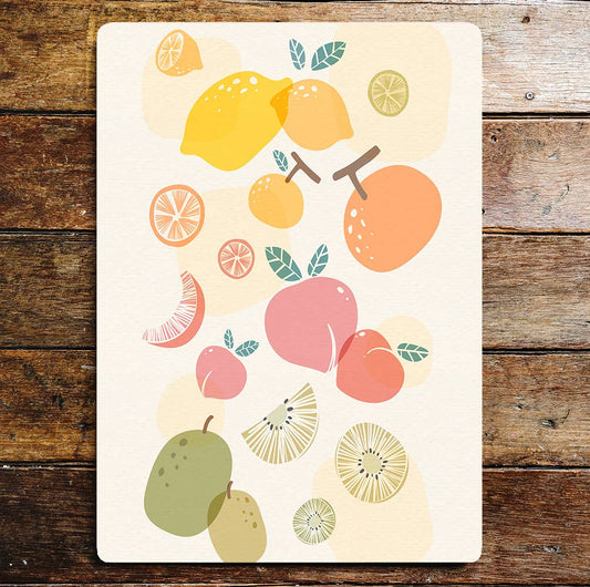 Bright summer fruits kitchen | Metal Wall Sign