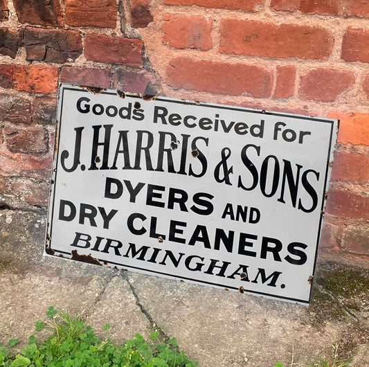 J Harris & Sons Dyers And Dry Cleaners | Metal Sign Plaque