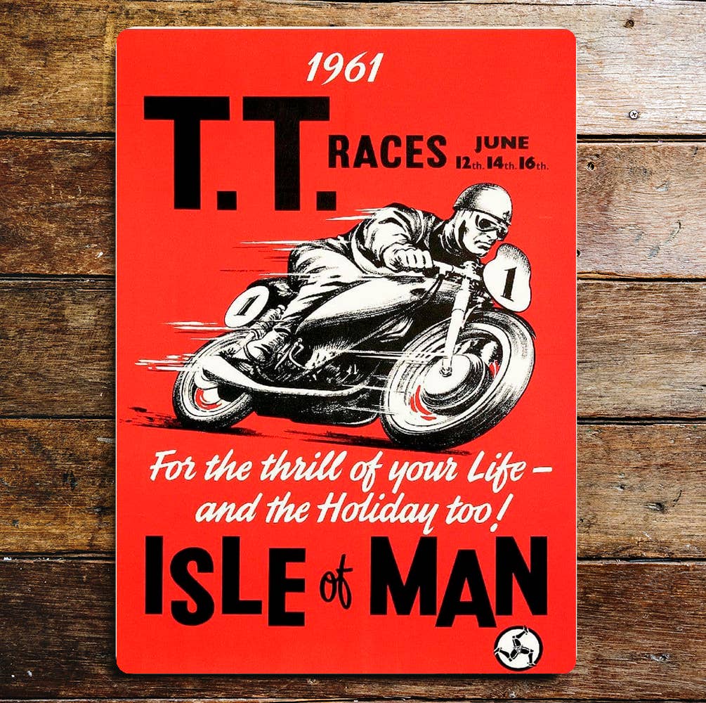 TT Isle of Man | Metal  Advertising Wall Sign