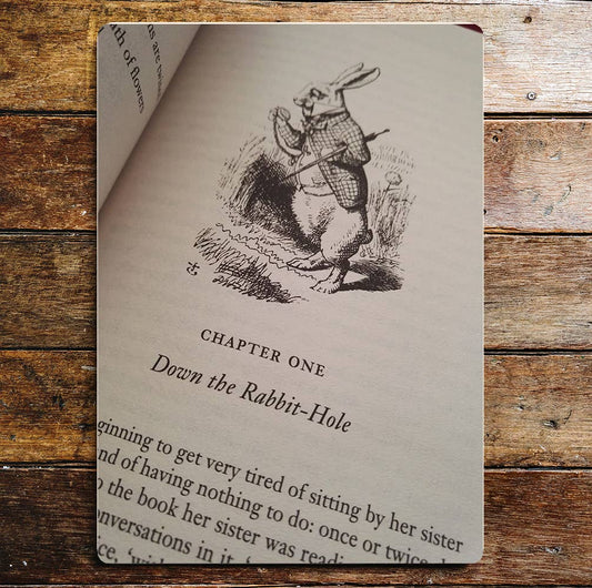 Alice in Wonderland Chapter One Page | Metal Sign Plaque