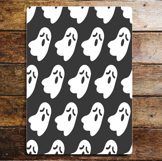 Halloween Ghost Pattern | Metal Wall Sign Plaque