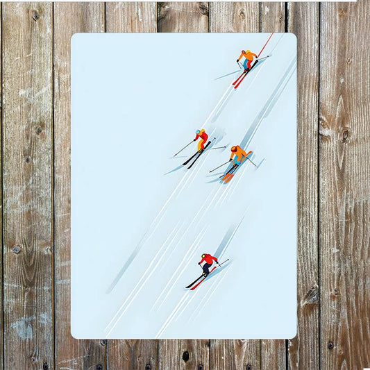 Ski Slope Sking Metal Sign Plaque