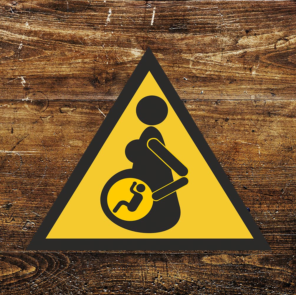 Pregnant Women triangle | Metal Sign Plaque